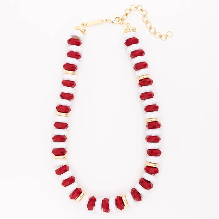 Michelle McDowell Necklace Jovie Crimson & White