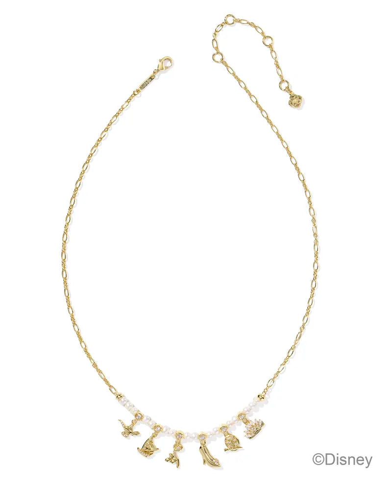 KENDRA SCOTT DISNEY PRINCESS CHARM STRAND NECKLACE GOLD WHITE MIX