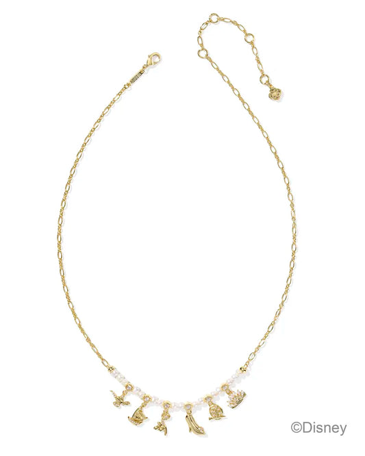 KENDRA SCOTT DISNEY PRINCESS CHARM STRAND NECKLACE GOLD WHITE MIX