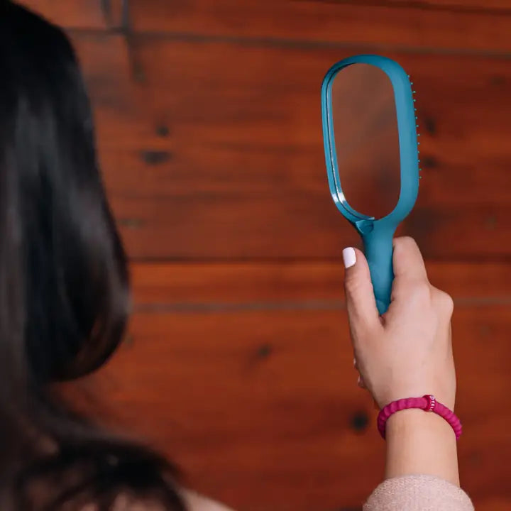 Teleties Detangler Hair Brush For Thick Hair - Teal with It