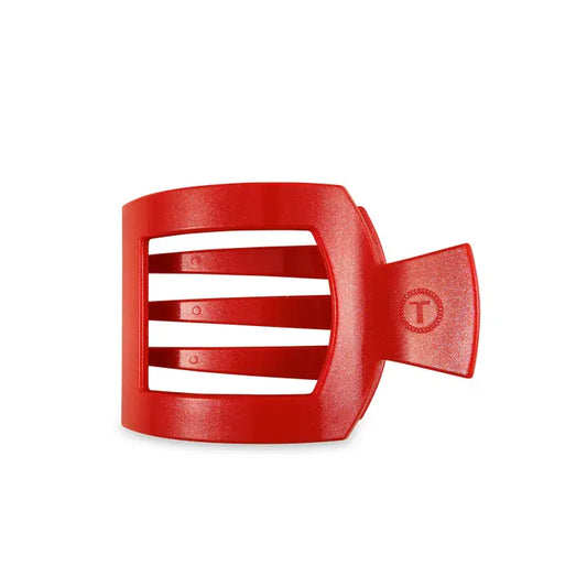 Teleties Square Flat Hair Clip | Medium | Rudolph Red