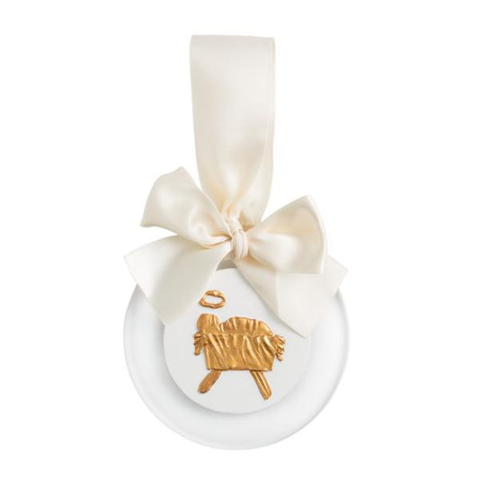 MUD PIE GOLD BABY INTAGLIO ORNAMENT