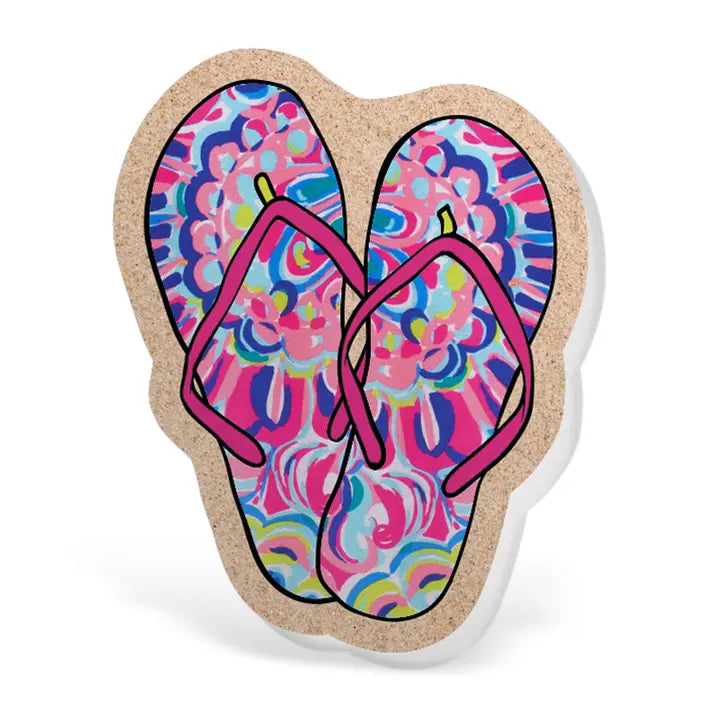 Outside The Box Tropical Flip Flops Acrylic