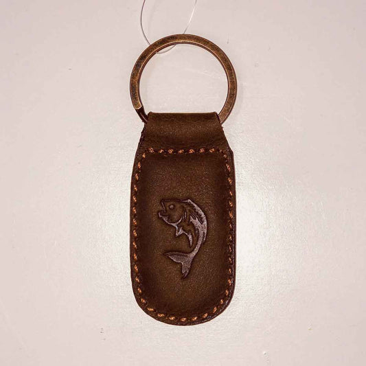 The Royal Standard Fish Leather Embossed Keychain