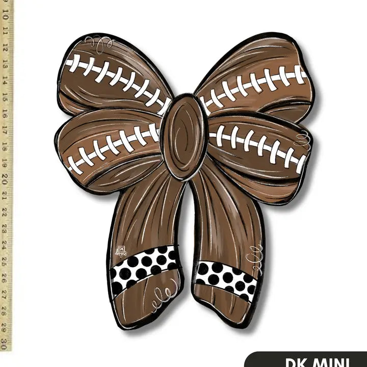 DK Designs 2026 Football Bow Mini