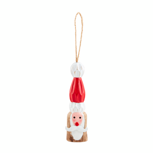 MUD PIE SANTA CARVED PEG ORNAMENT