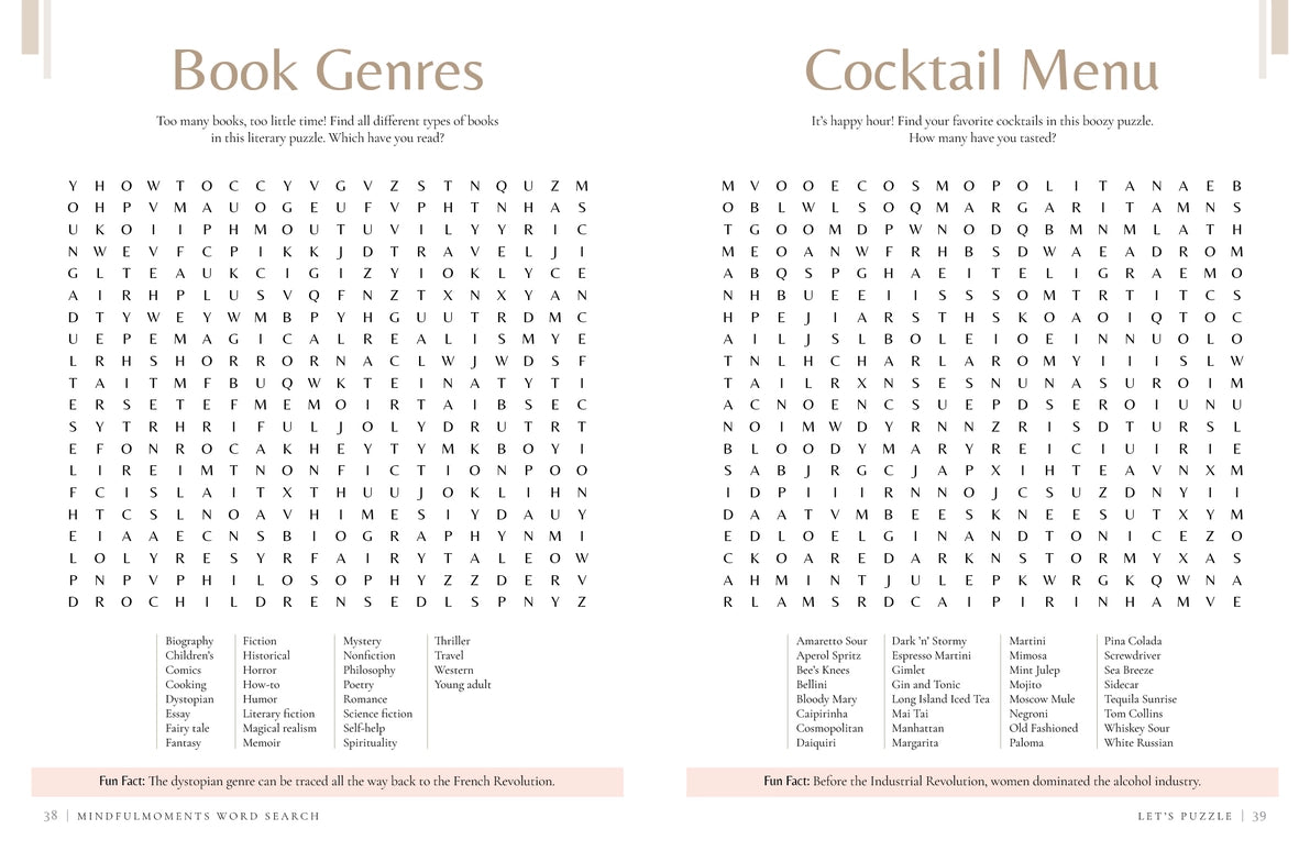 Mindfulmoments Word Search: Puzzles To Help You Relax