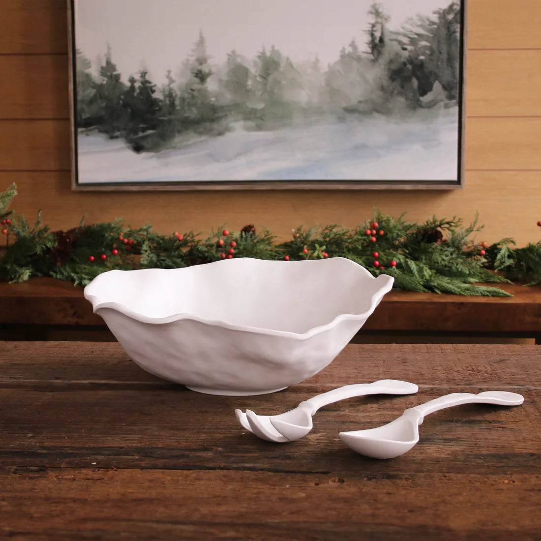 Beatriz Ball VIDA Nube Large Salad Servers (White)