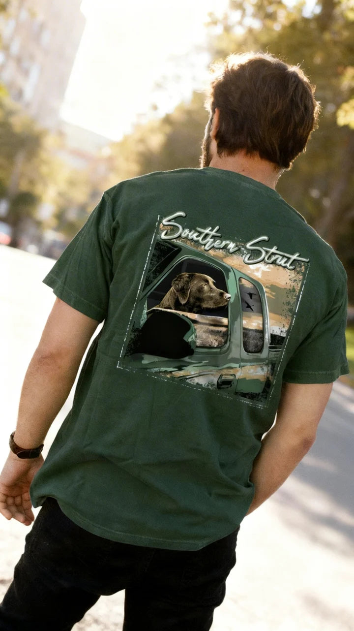 Southern Strut Brand  TRUCK WINDOW LAB T-SHIRT