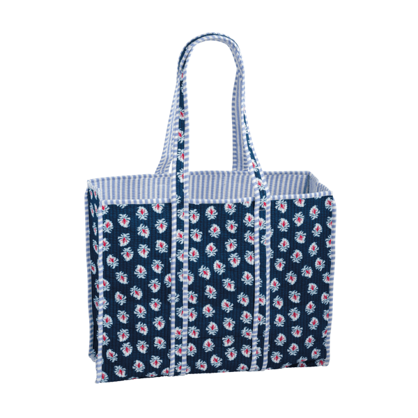 MUD PIE AMERICANA BLOCK PRINT TOTE