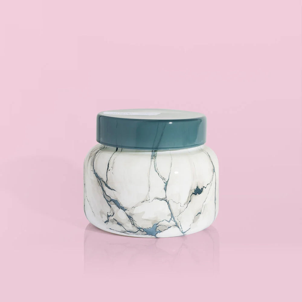 capri BLUE Volcano Modern Marble Signature Jar, 19 oz