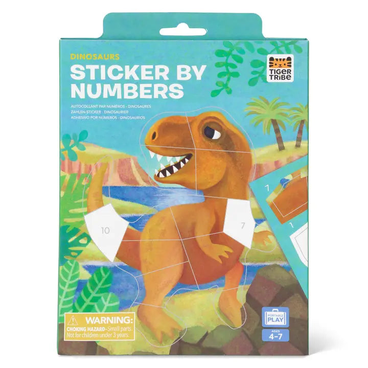 Tiger Tribe Sticker By Numbers - Dinosaurs