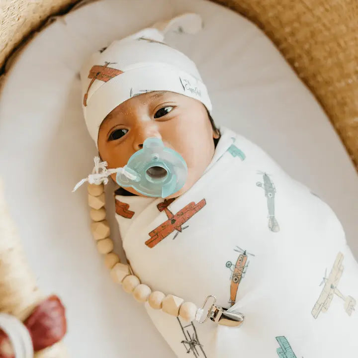 Copper Pearl Knit Swaddle Blanket - Ace