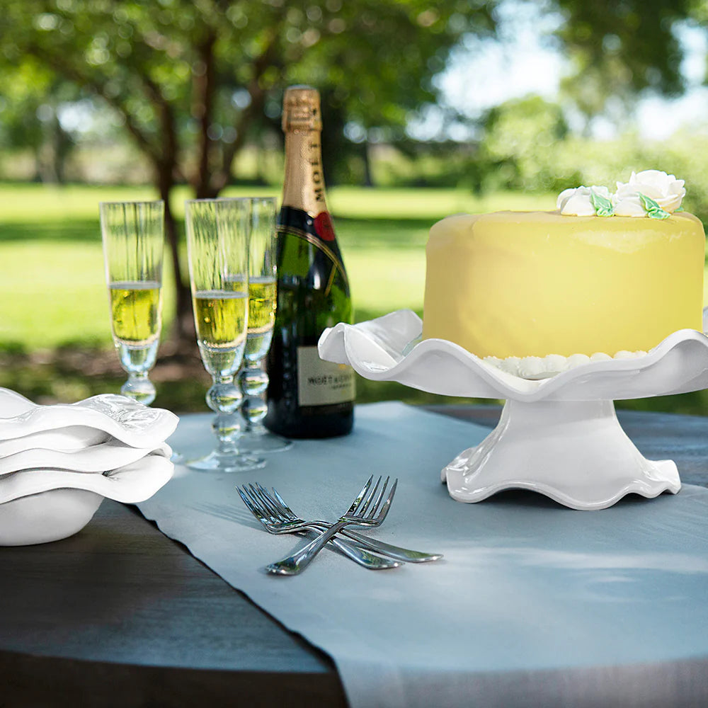 Beatriz Ball VIDA Havana Pedestal Cake Plate White