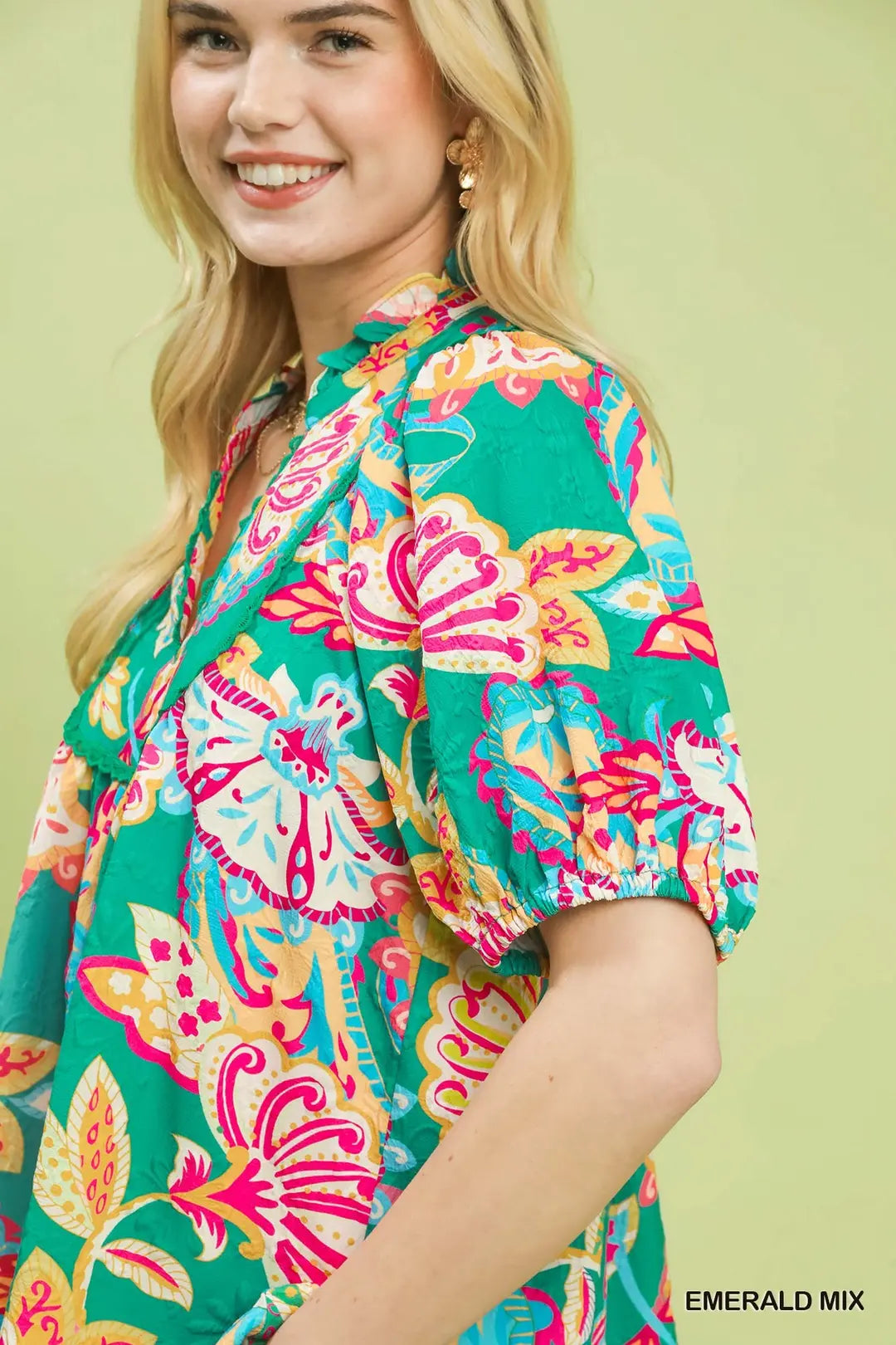 Umgee Paisley Print Top