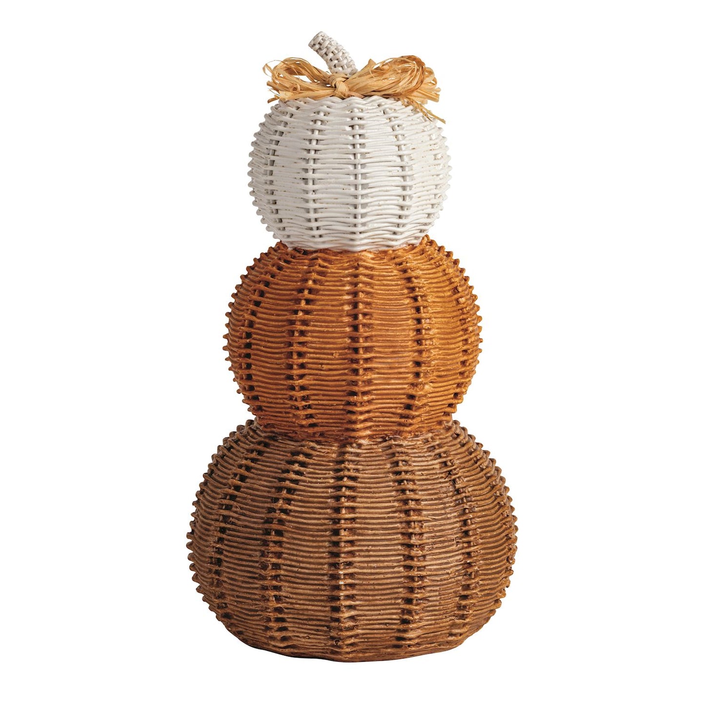 MUD PIE TRIPLE WOVEN RESIN PUMPKIN