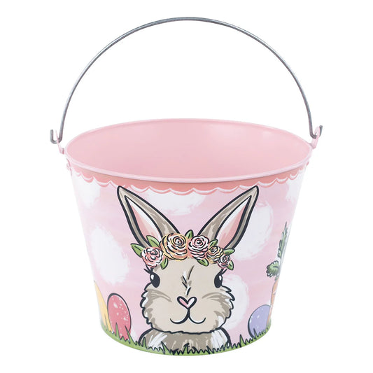 Glory Haus Pink Rabbit Easter Egg Pail