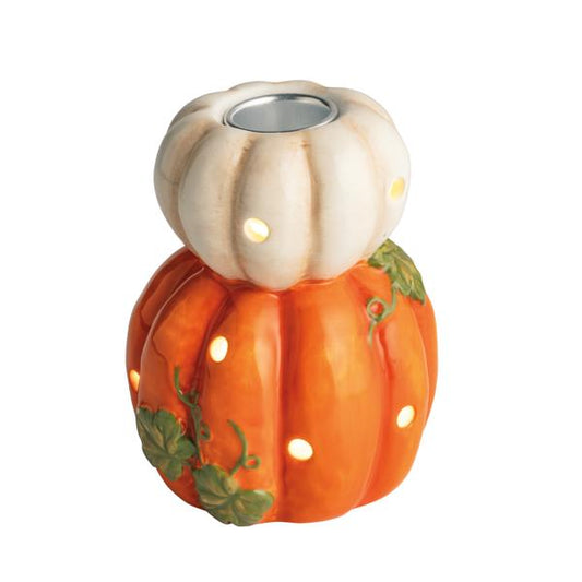 MUD PIE PUMPKINS LED TAPER HOLDER