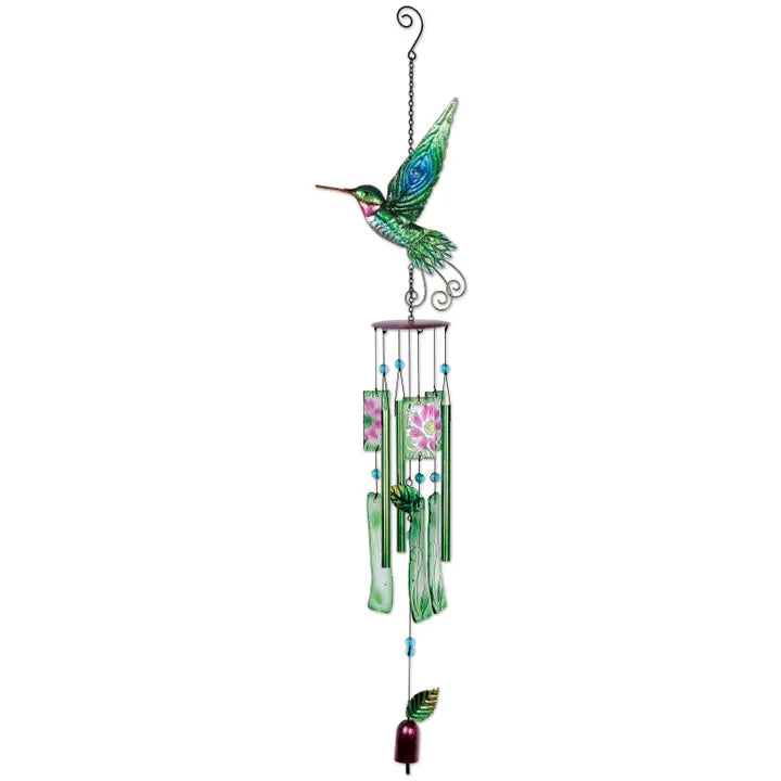 Sunset Vista Designs Hummingbird Metal & Glass Wind Chime