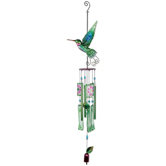Sunset Vista Designs Hummingbird Metal & Glass Wind Chime