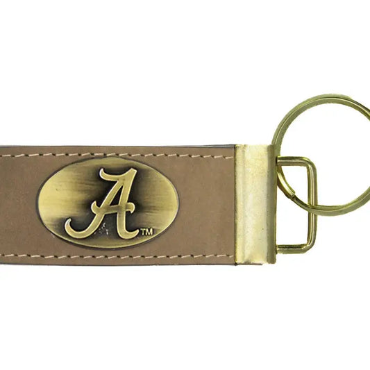 Zep-Pro Collegiate Leather Key Fob-Alabama Crimson Tide