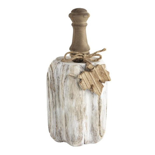 MUD PIE MEDIUM WOOD BALUSTER PUMPKIN