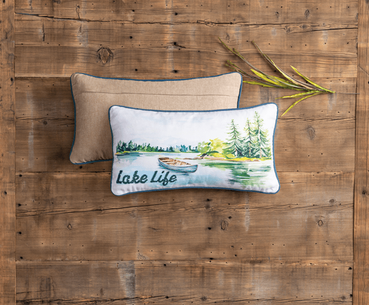 MUD PIE LAKE LIFE PILLOW
