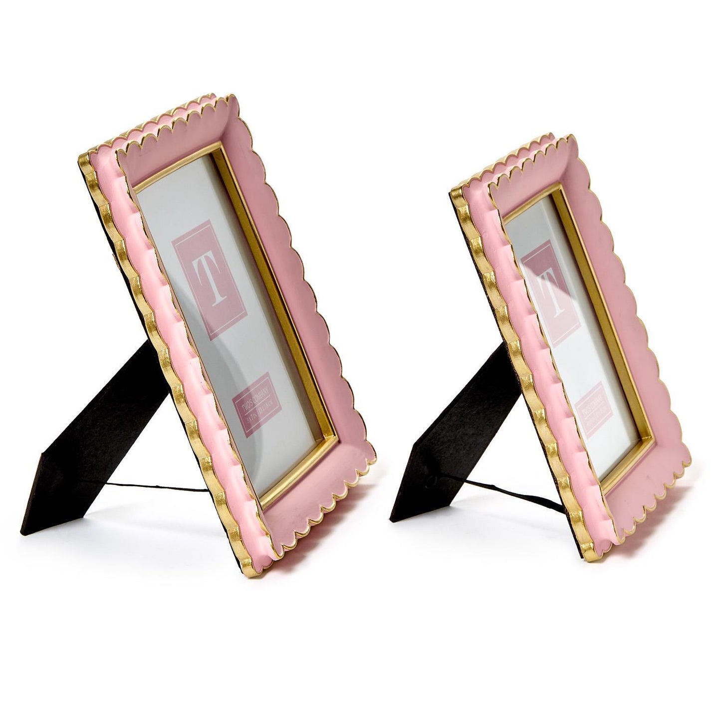 TWO'S COMPANY SCALLOPED PICTURE FRAMES