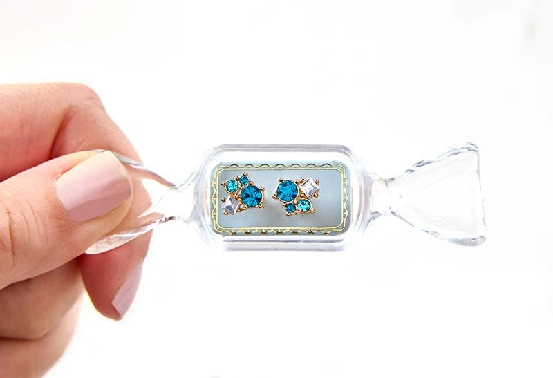 The Candy Dish Earrings - Light Blue