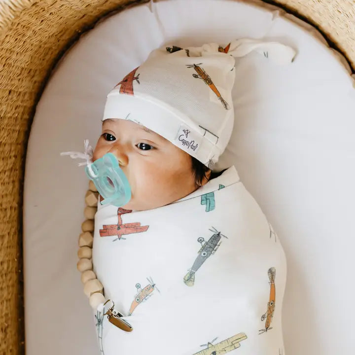 Copper Pearl Knit Swaddle Blanket - Ace