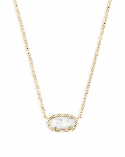 Kendra Scott Elisa Gold Pendant Necklace in Ivory Mother-of-Pearl