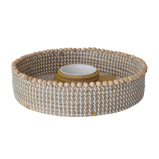 HAZEL MAZEL Hand-Woven Seagrass Chip & Dip