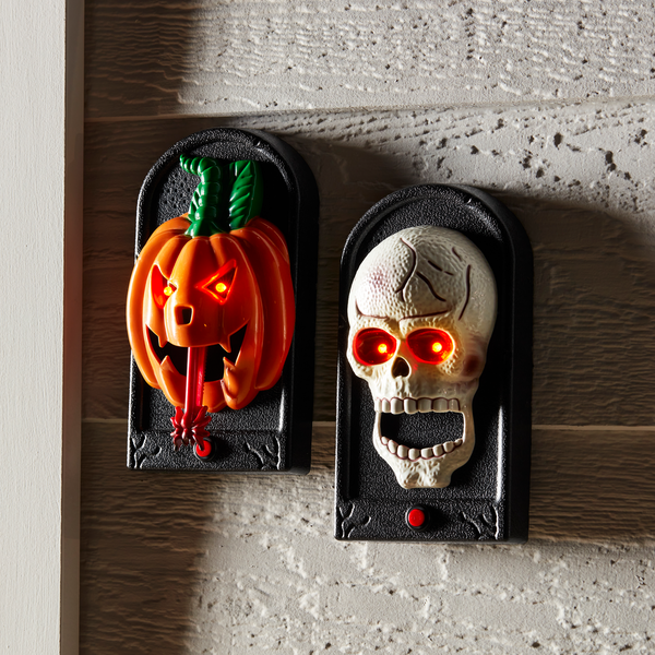 MUD PIE JACK-O-LANTERN ANIMATED LIGHT-UP DOOR BELL