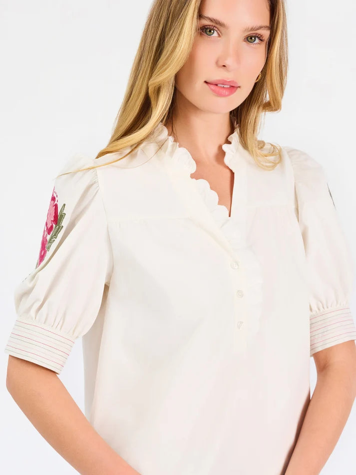 MARY SQUARE Top Emmie Ivory