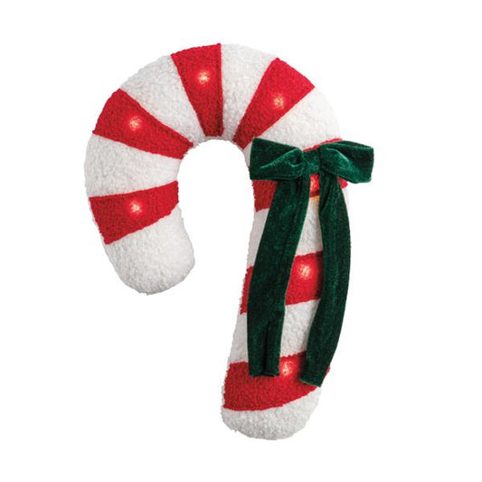 MUD PIE CANDY CANE SHERPA PILLOW
