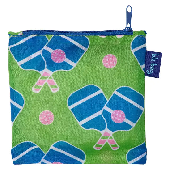 Rockflowerpaper Pickleball Fun Reusable Shopper Blu Bag