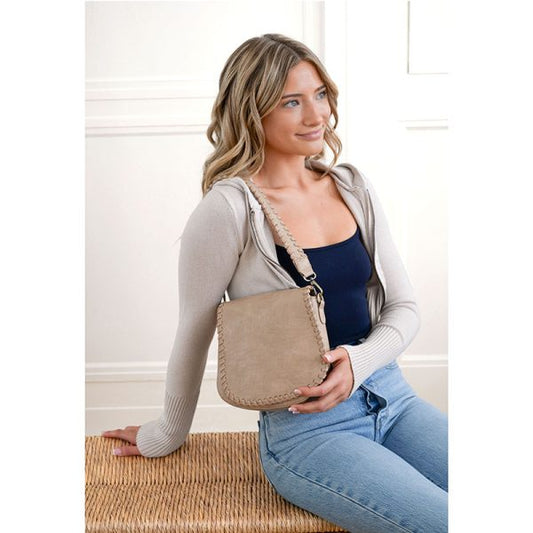 Joy Susan Annie WhipStitch Saddle Convertible Crossbody Bag
