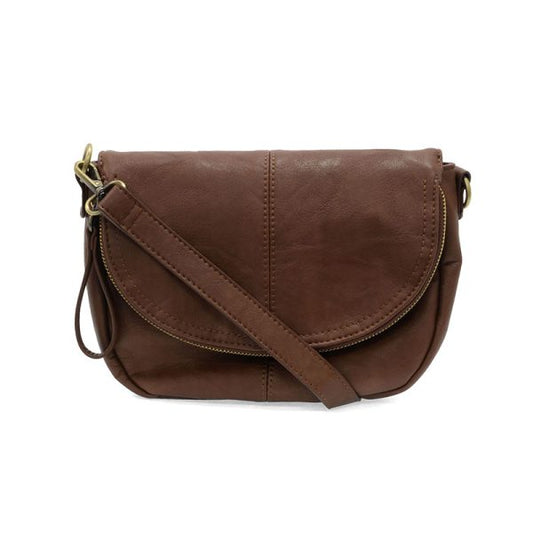 Joy Susan Helene Small Saddle Crossbody-Walnut
