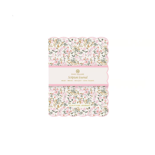 MARY SQUARE Journal Scripture Petal Charm-Pink