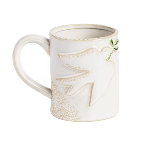 MUD PIE WHITE TURTLE DOVE MUG