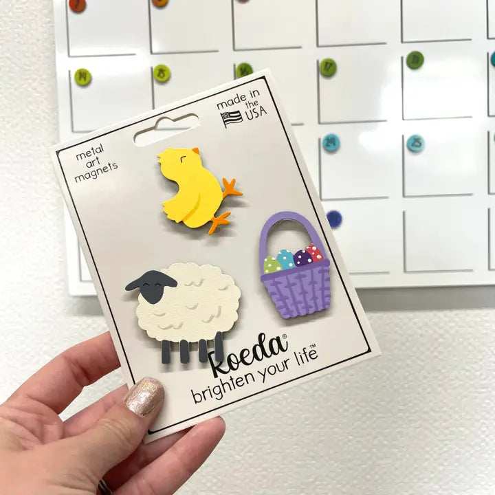 Roeda Studio Easter w/ Lamb Magnets S/3, Easter Decor