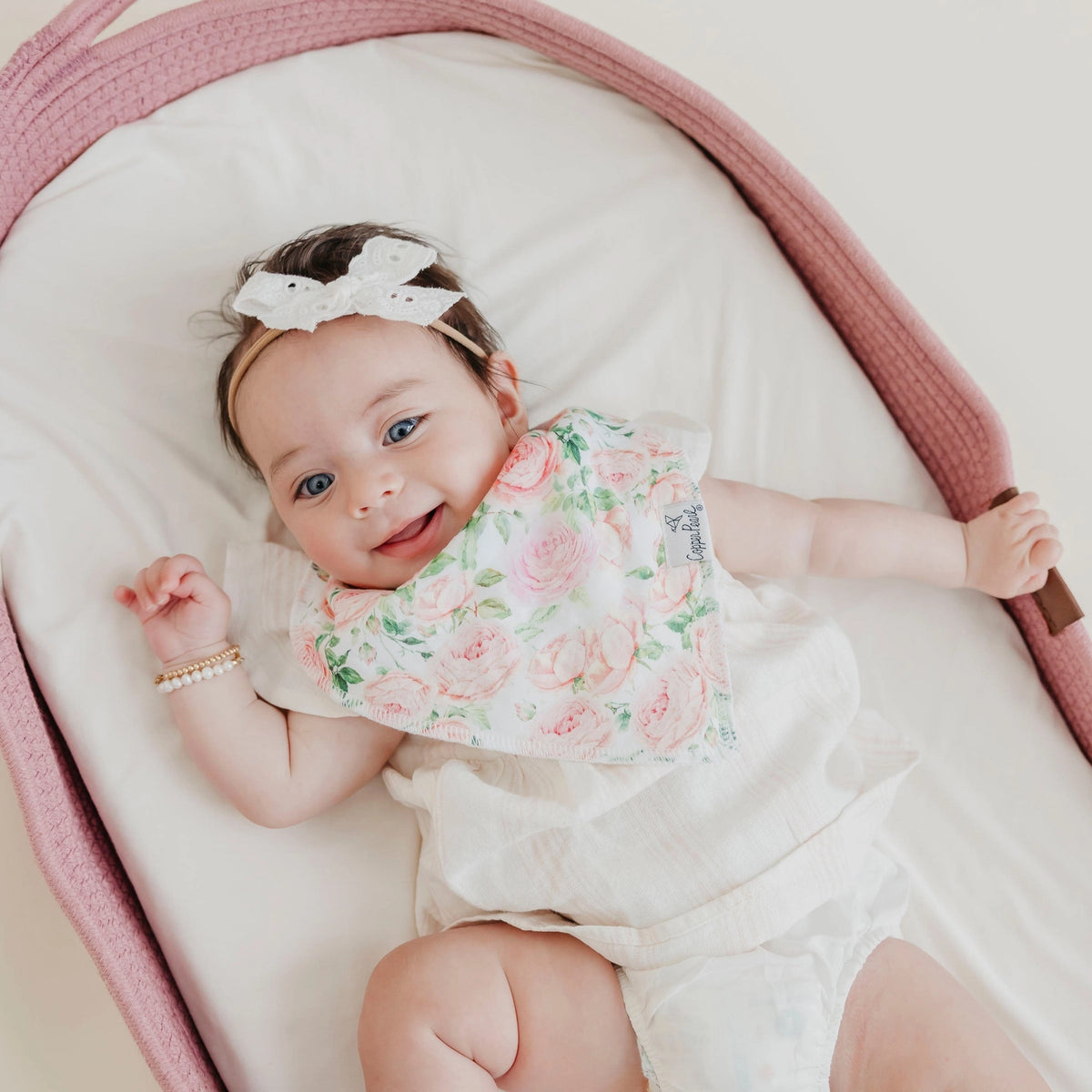 Copper Pearl 4 Pack Baby Bandana Bibs - Genevieve