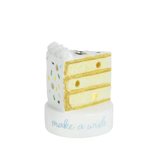 MUD PIE CAKE CANDLE HOLDER LIGHT-UP SITTER
