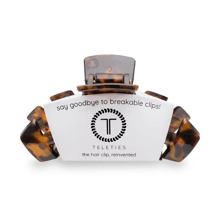 Teleties Classic Hair Clip | Large | Tortoise