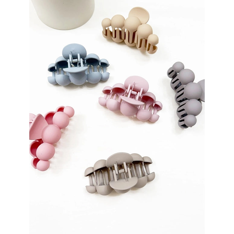 Love and Repeat Powdery Soft Matt Bubble Pearl Hair Claw Clips