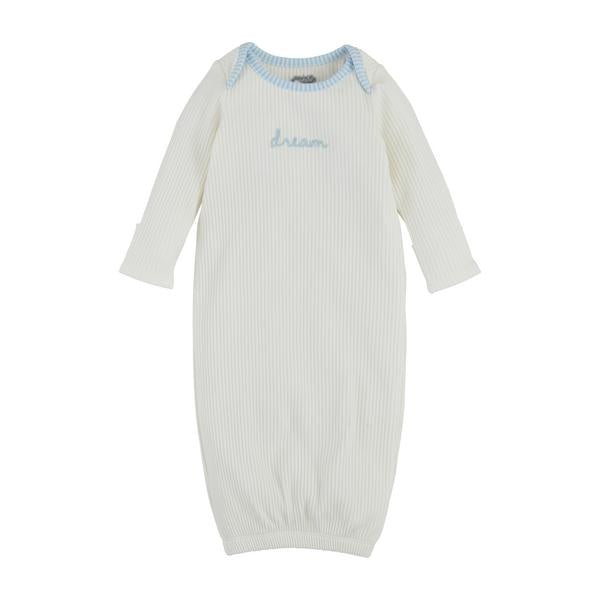 MUD PIE CHAINSTITCH BLUE SLEEPER GOWN