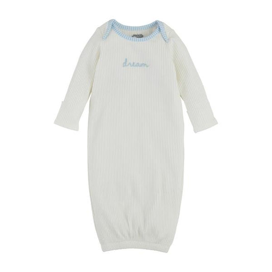 MUD PIE CHAINSTITCH BLUE SLEEPER GOWN
