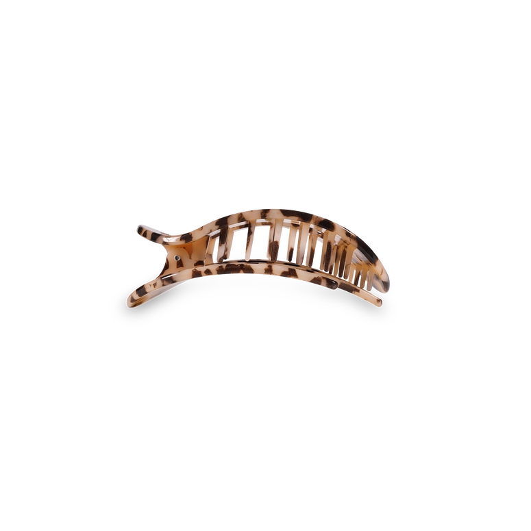 Teleties Round Flat Hair Clip | Small | Blonde Tortoise