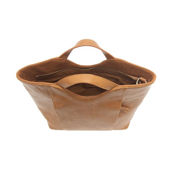 Joy Susan Emily Double Zip Tote-Hazelnut