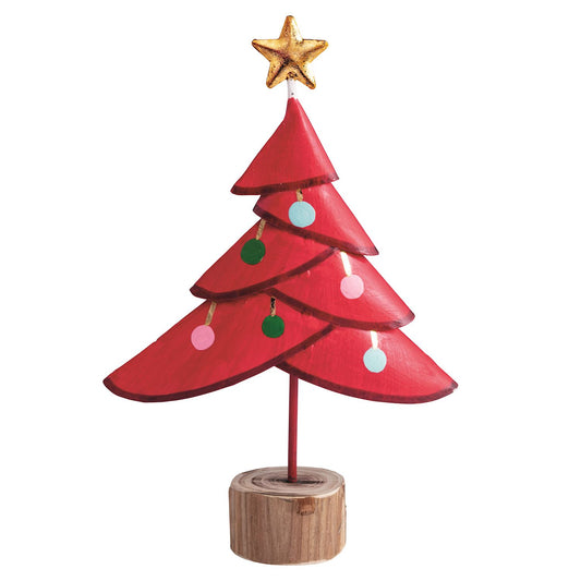 MUD PIE LARGE METAL CHRISTMAS TREE SITTER